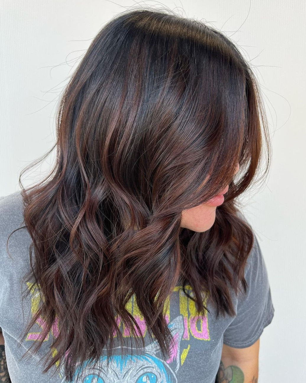 Dark Brown With Auburn Highlights Visual Idea — Winter Hairstyles for Black Women