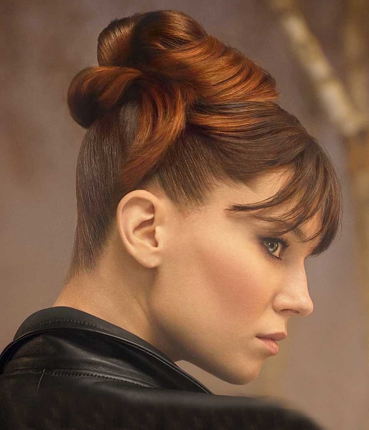 Warm Brown Twisted Updo — Winter Updos