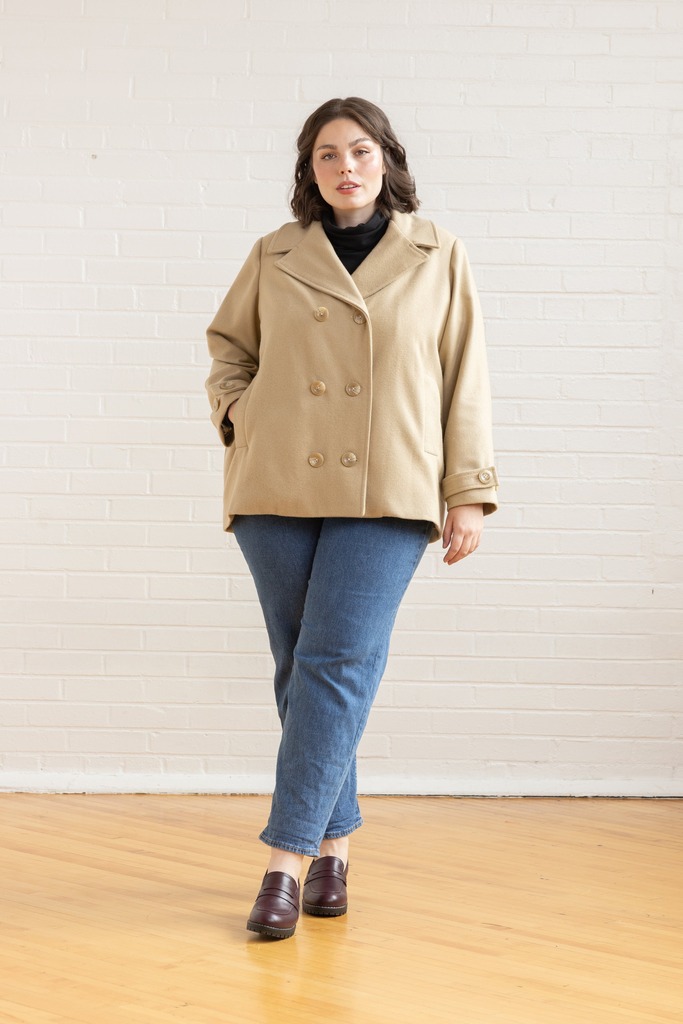 Relaxed Beige Peacoat with Burgundy Loafers Relaxed Beige Peacoat with Burgundy Loafers β Peacoat Outfits