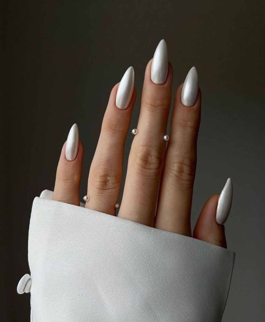Navy Blue & Gradient French Winter Nails Navy Blue & Gradient French Winter Nails β Long Winter Almond Nails