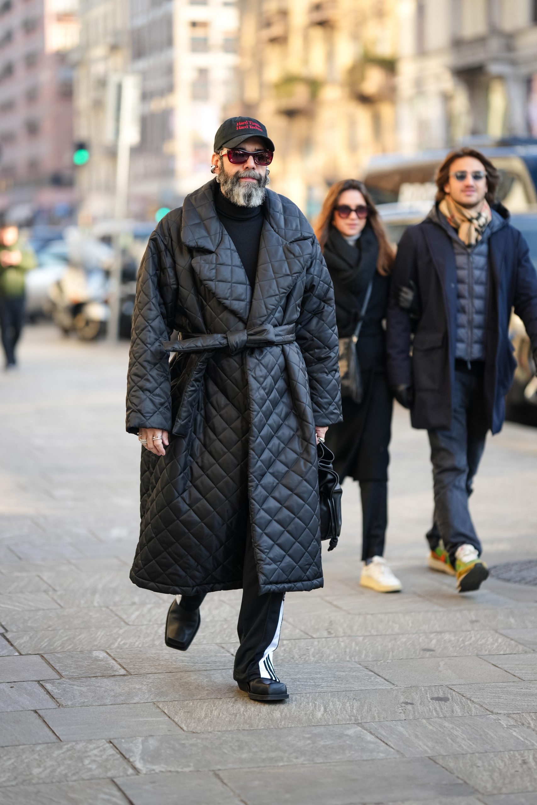 All-Black Quilted Coat Ensemble All-Black Quilted Coat Ensemble β Winter Outfits for Men