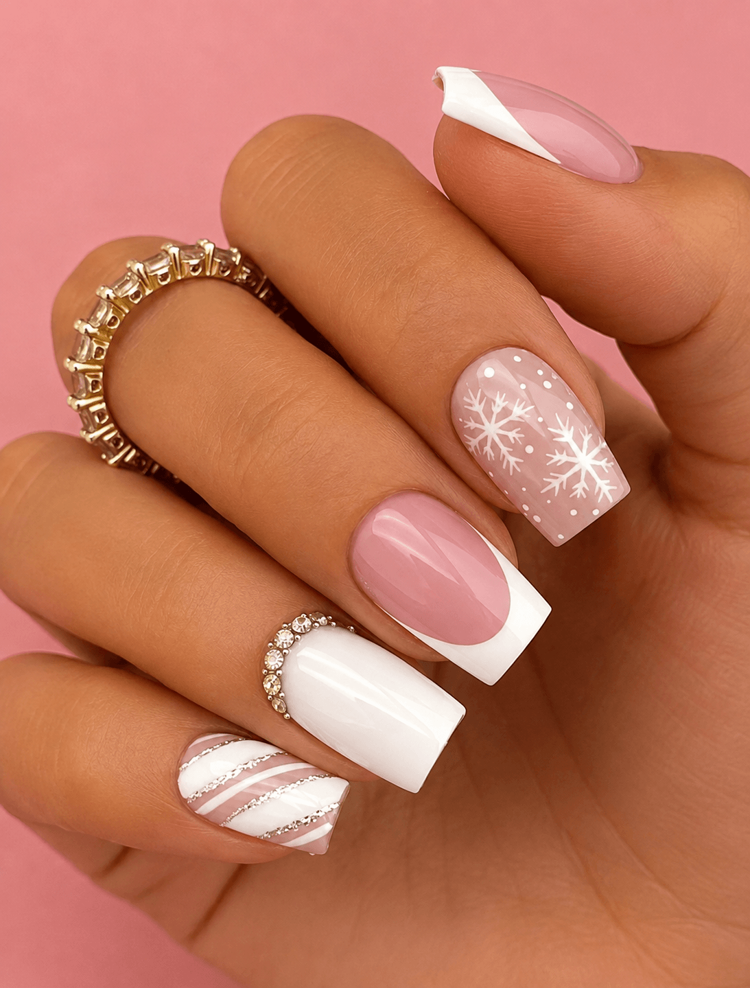 Winter Festive Visual Idea — Christmas Nails for Kids 2026