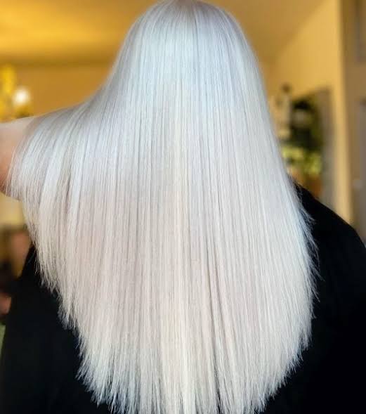 Platinum Blonde With Root Shadow Visual Idea — Winter Hair Colors for Blondes