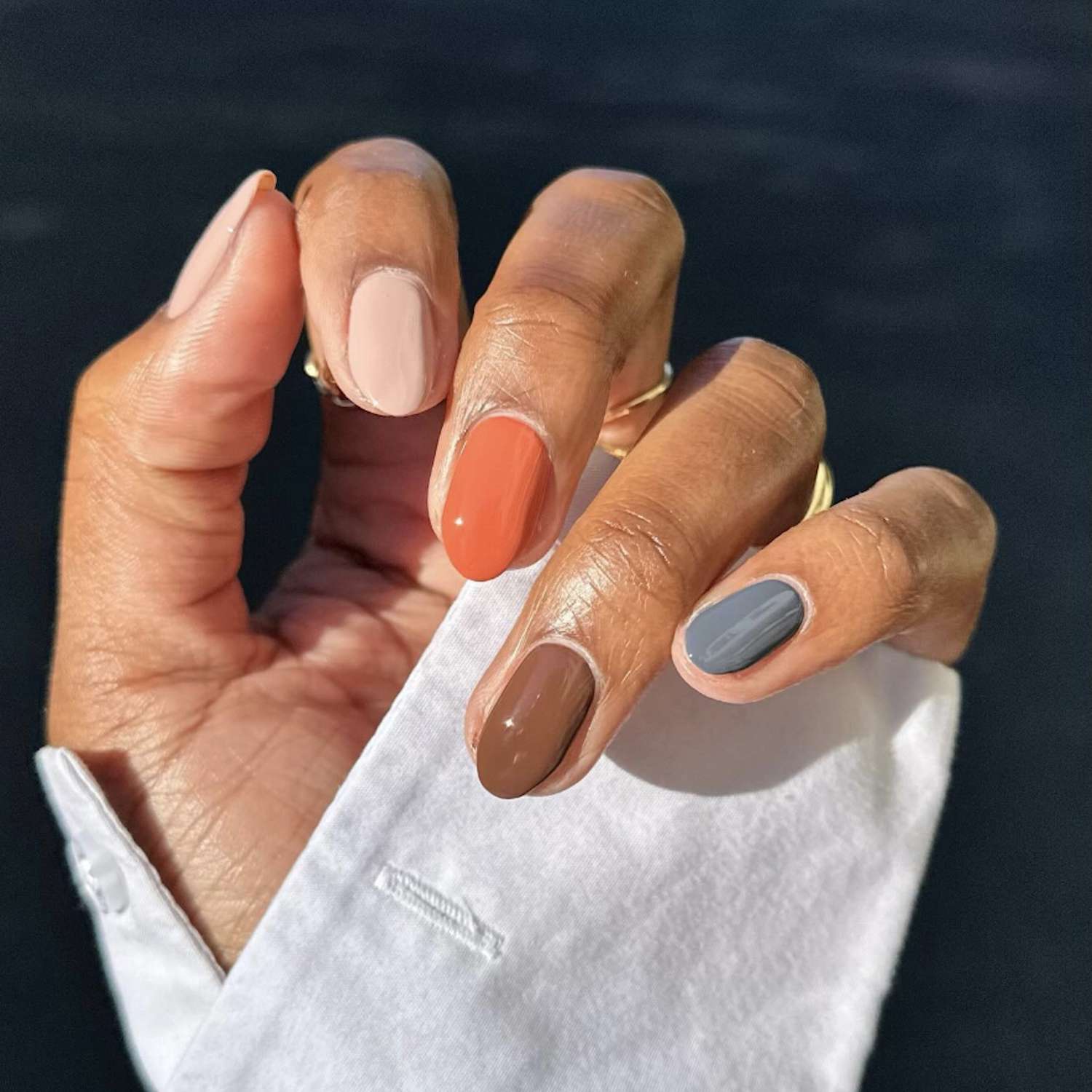 Solid Color Visual Idea — Fall to Winter Nails