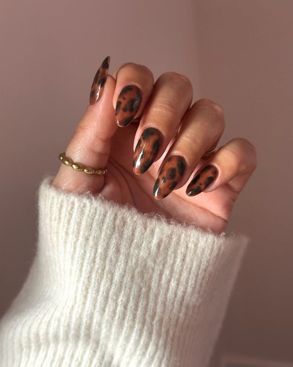 Tortoiseshell Pattern Visual Idea — Classy Winter Nails