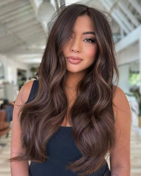 Mocha Brown With Caramel Balayage Mocha Brown With Caramel Balayage β Winter Brown Hair Colors