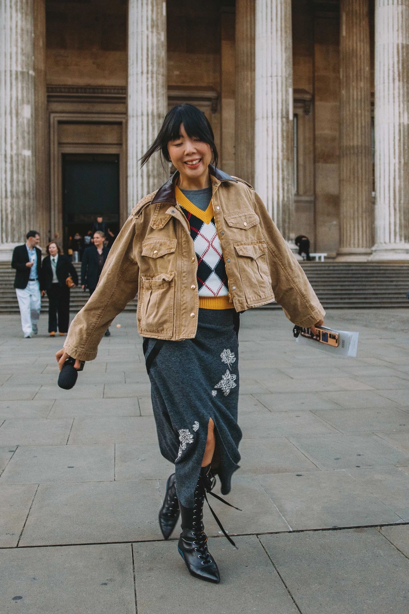 Maxi Dress and Cardigan: Cozy Winter Layers — London Winter Outfits