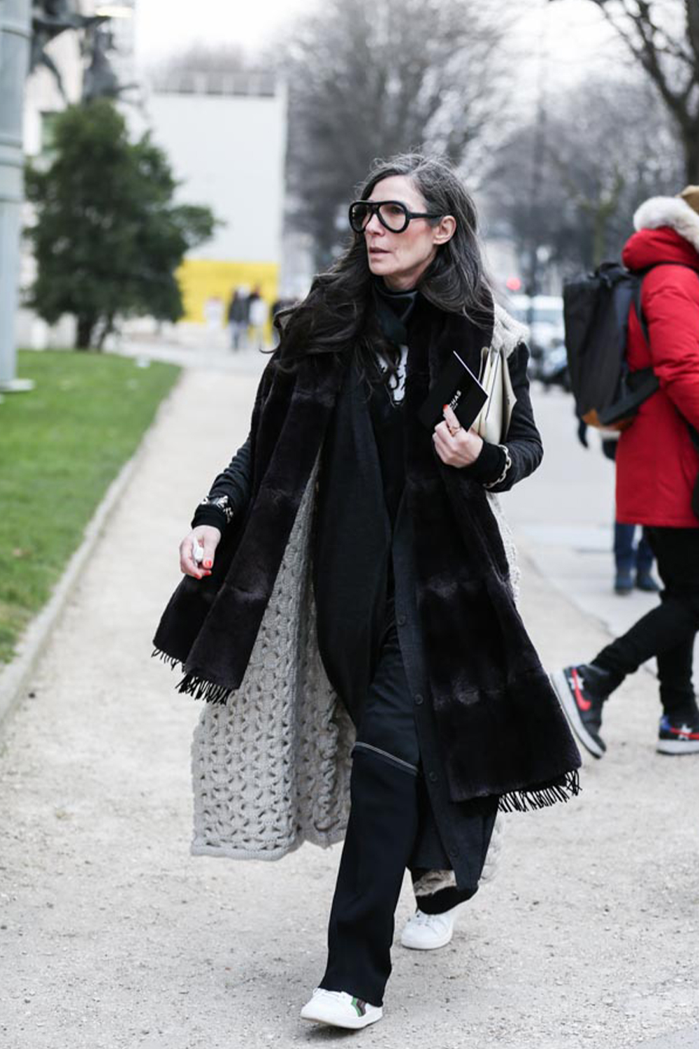 Layered Knit Cardigan and Faux Fur Vest for City Exploration — December Outfits
