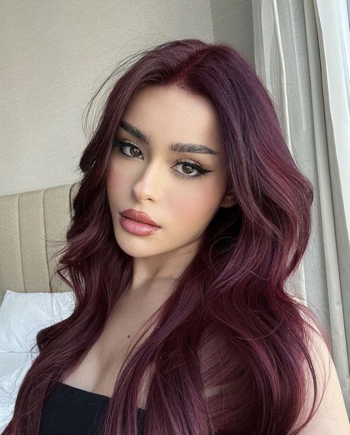Deep Burgundy With Violet Tones — Burgundy Hair Color