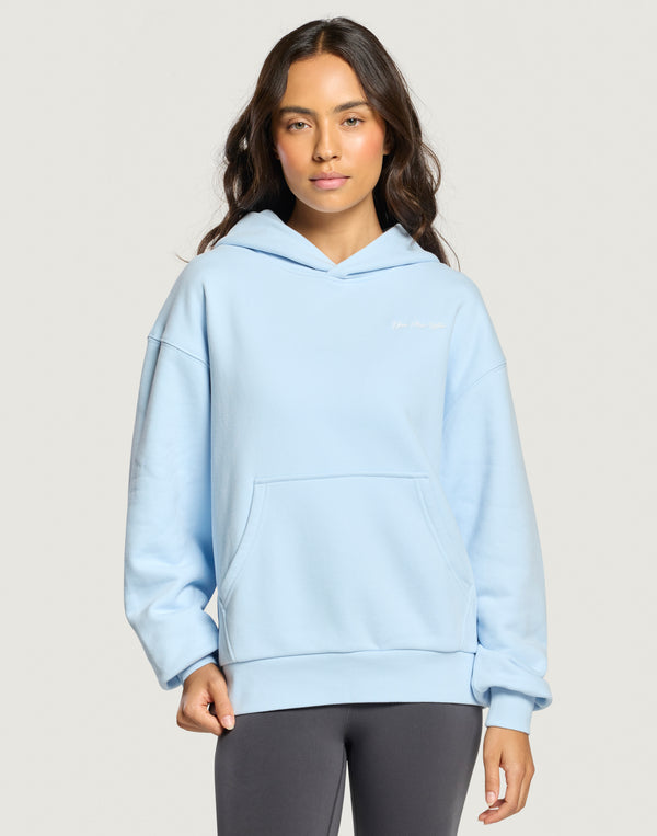 Light Blue Hoodie with Dark Grey Athleisure Leggings Light Blue Hoodie with Dark Grey Athleisure Leggings β Winter Athleisure Outfits