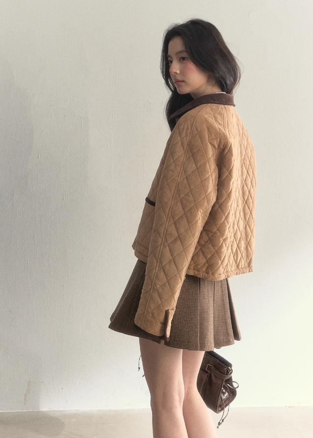 Quilted Jacket and Mini Skirt School Aesthetic Quilted Jacket and Mini Skirt School Aesthetic β Preppy Winter Outfits