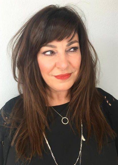 Rich Dark Brown With Auburn Hints Rich Dark Brown With Auburn Hints β Winter Hair Colors for Women Over 40