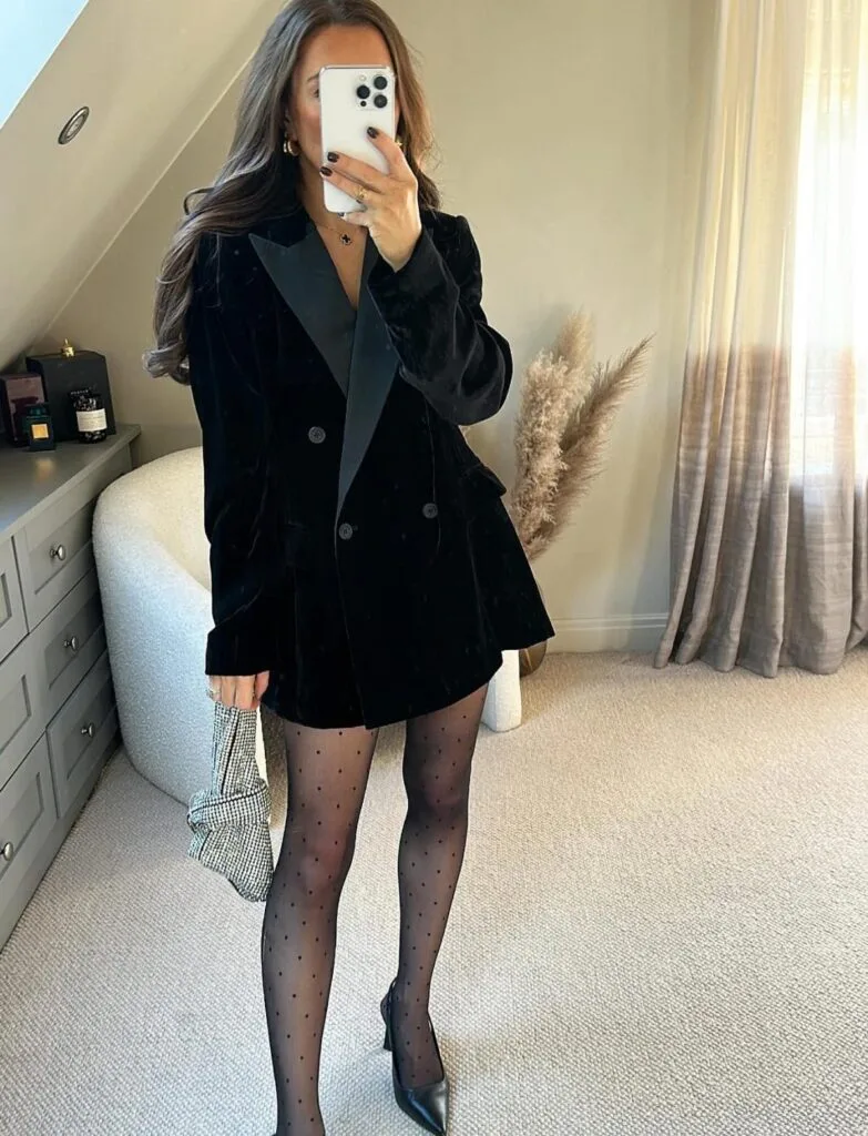Velvet Blazer Dress Elegance Velvet Blazer Dress Elegance β Winter Concert Outfits