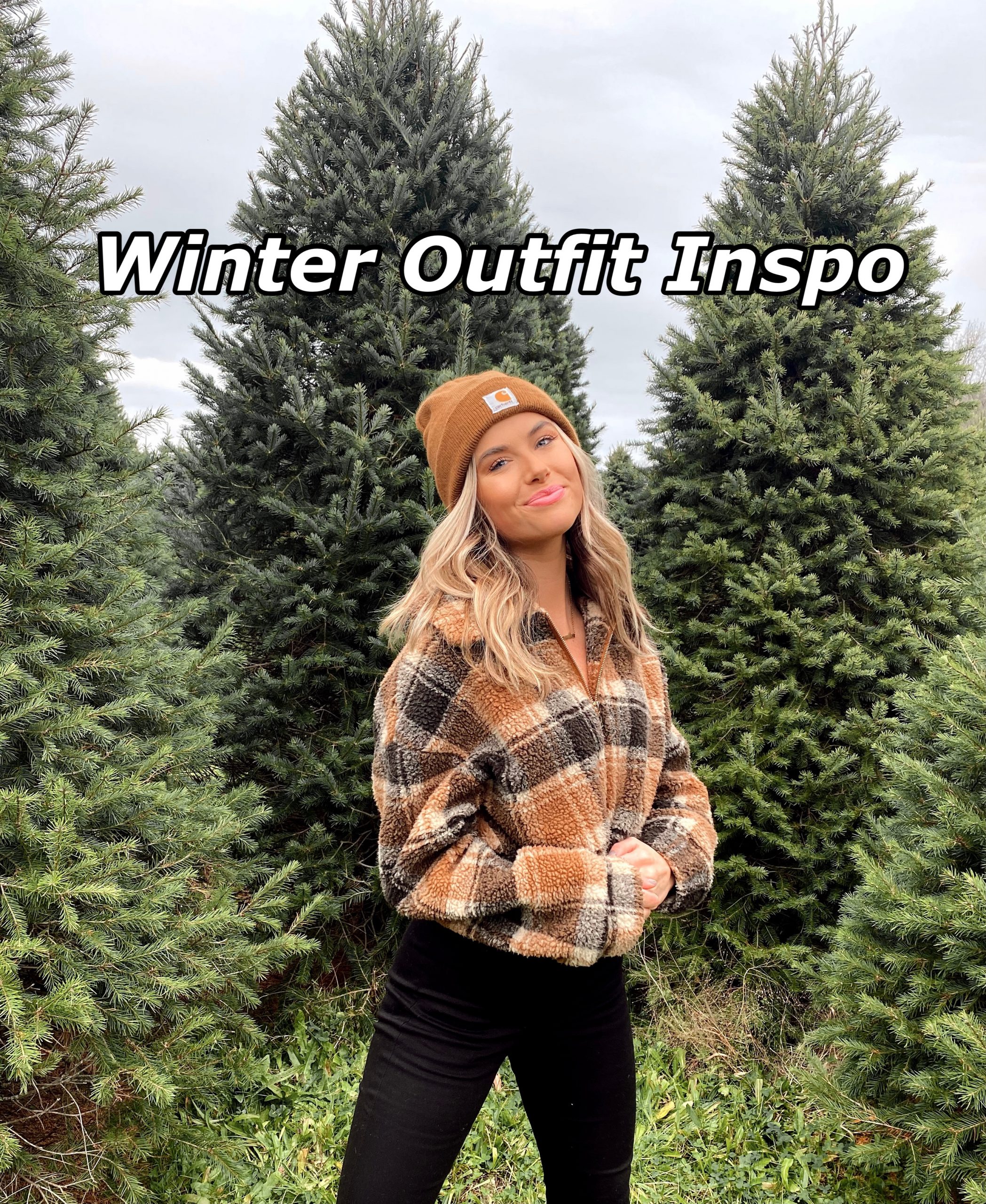 Yellow Sweater with a Plaid Puffer Vest — Cute Winter Outfits