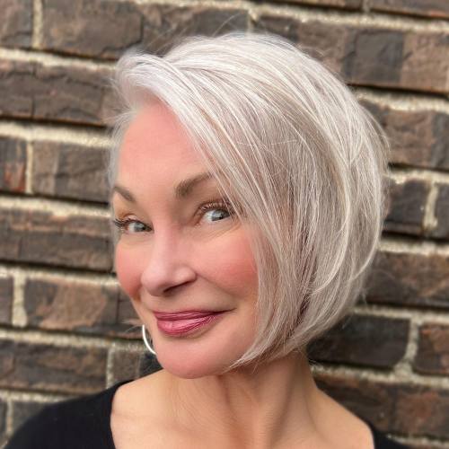 Bob Visual Idea Bob Visual Idea β Winter Hairstyles for Gray Hair