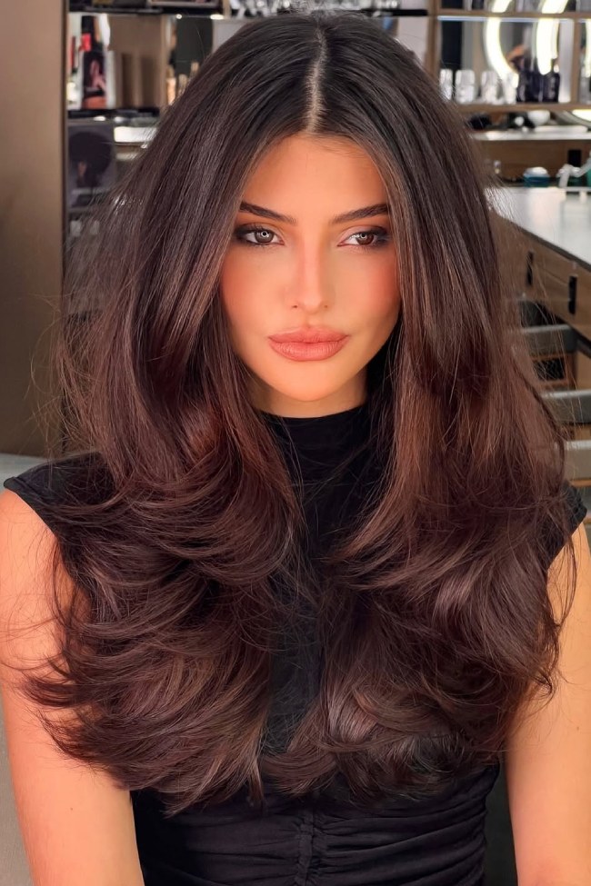 Collarbone Espresso Brown Waves — Espresso Brown Hair