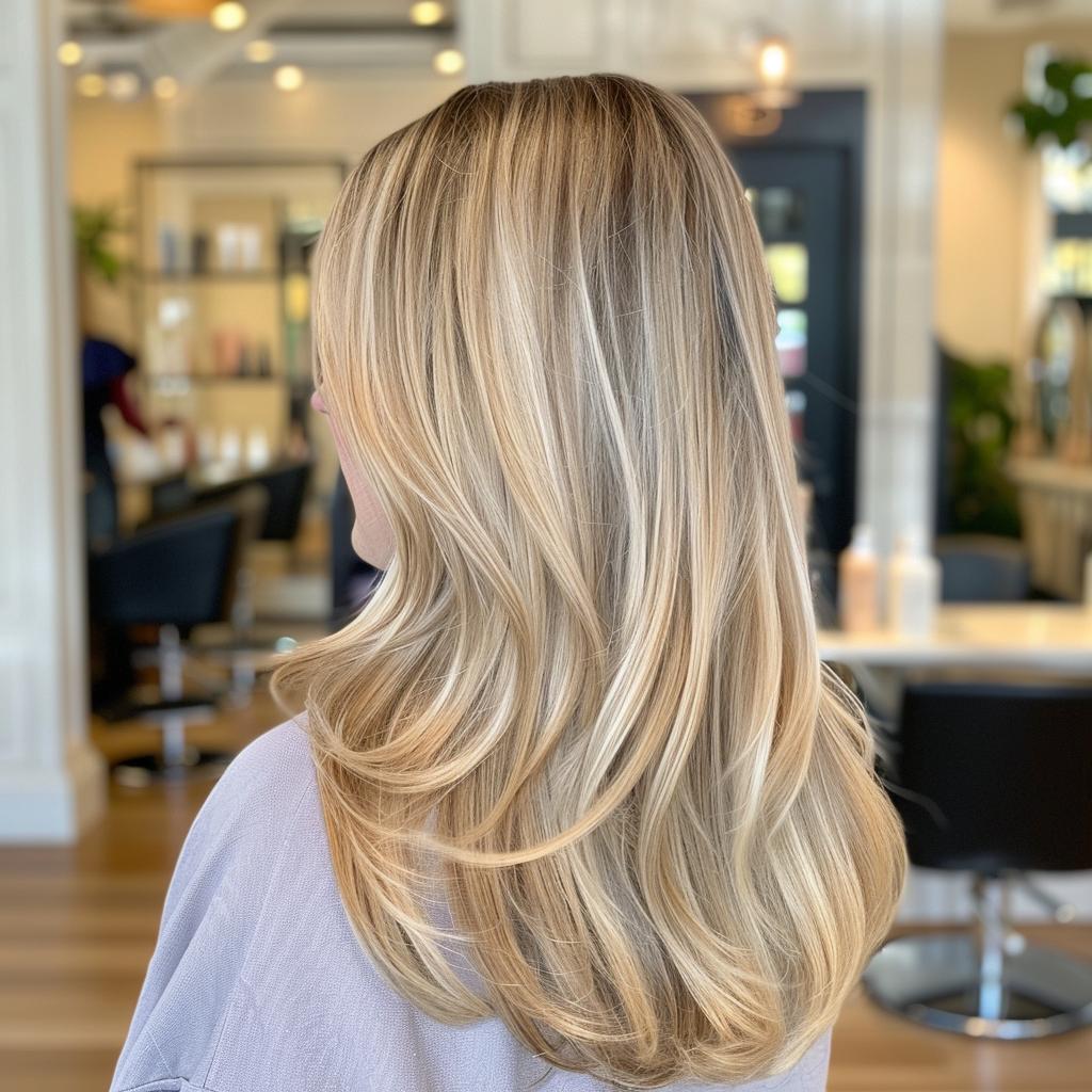 Dark Blonde Balayage With Soft Waves — Low Maintenance Winter Hair Colors