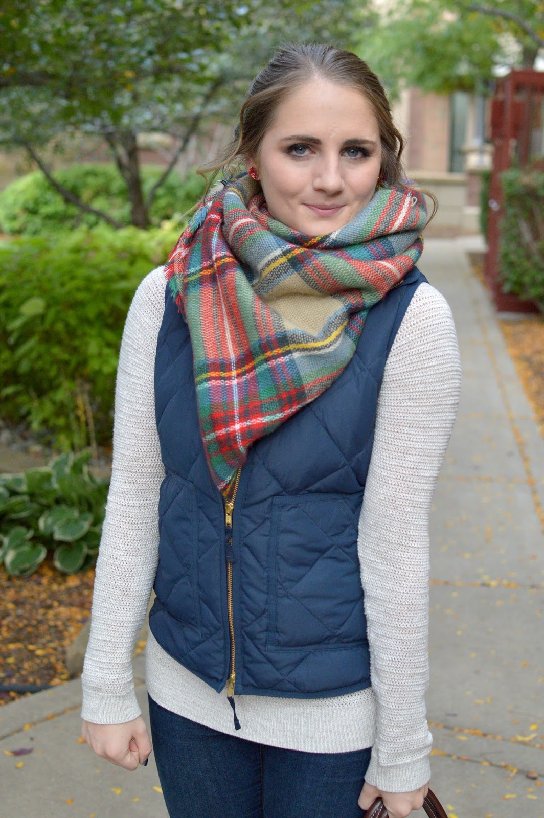 Plaid Blanket Scarf for Winter Warmth — Scarf Outfits