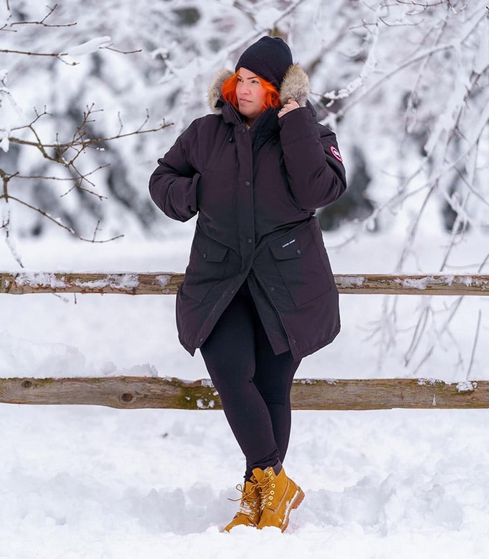 Black Parka with Fur Trim for Snowy Trails Black Parka with Fur Trim for Snowy Trails β Winter Hiking Outfits