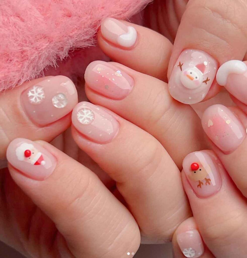 Cute Christmas Character Art Cute Christmas Character Art β Cute Christmas Nails 2026