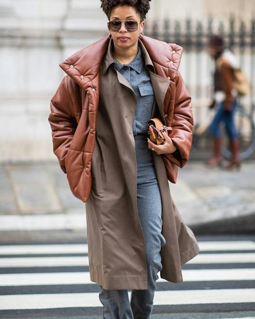 Monochromatic Grey Layers with an Oversized Scarf — Winter Layering Outfits