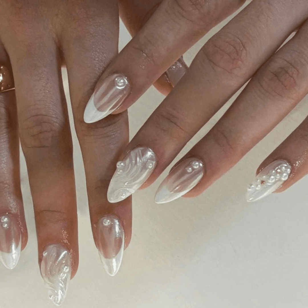 Glossy Visual Idea Glossy Visual Idea β Long Winter Almond Nails