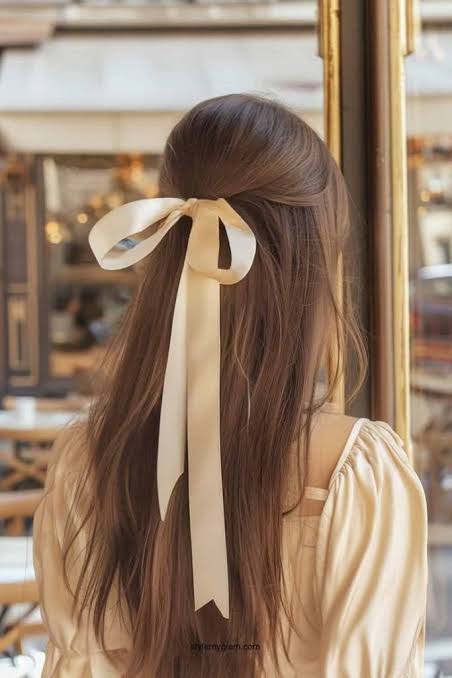 Visual Idea — The Hair Is Styled In A Half-Up — Winter Updos