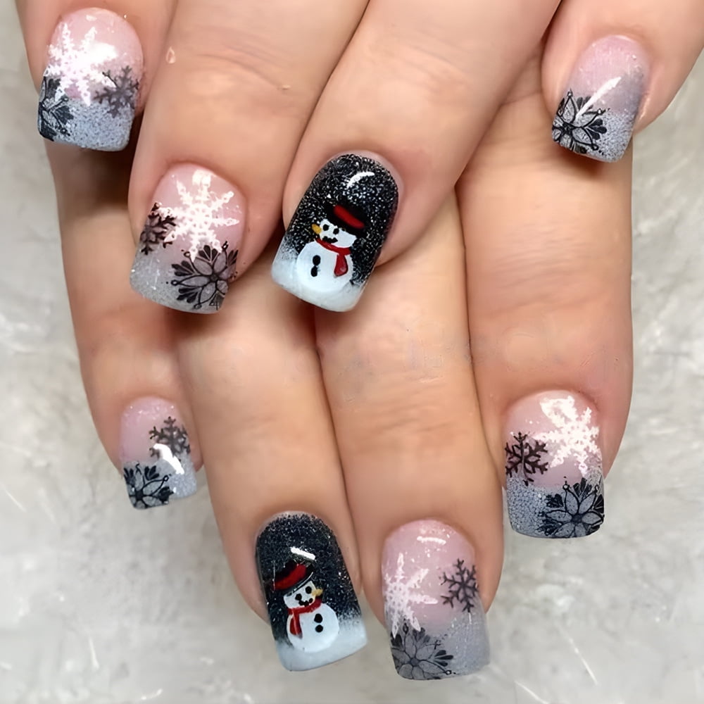 Glossy With Glitter Accents Visual Idea Glossy With Glitter Accents Visual Idea β Grinch Nails 2026