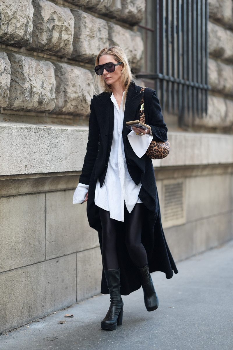 Chic Casual with Platform Heeled Boots — Combat Boots Outfits