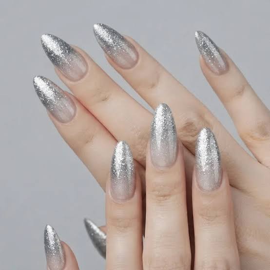 Glitter Gradient Visual Idea Glitter Gradient Visual Idea β New Years Acrylic Nails 2027