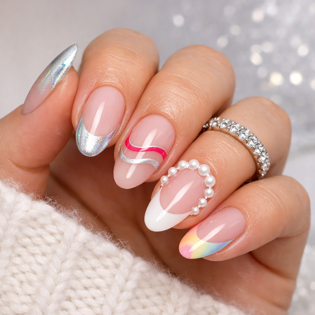 Medium Oval Festive Design Variety Medium Oval Festive Design Variety β New Years Nails 2027