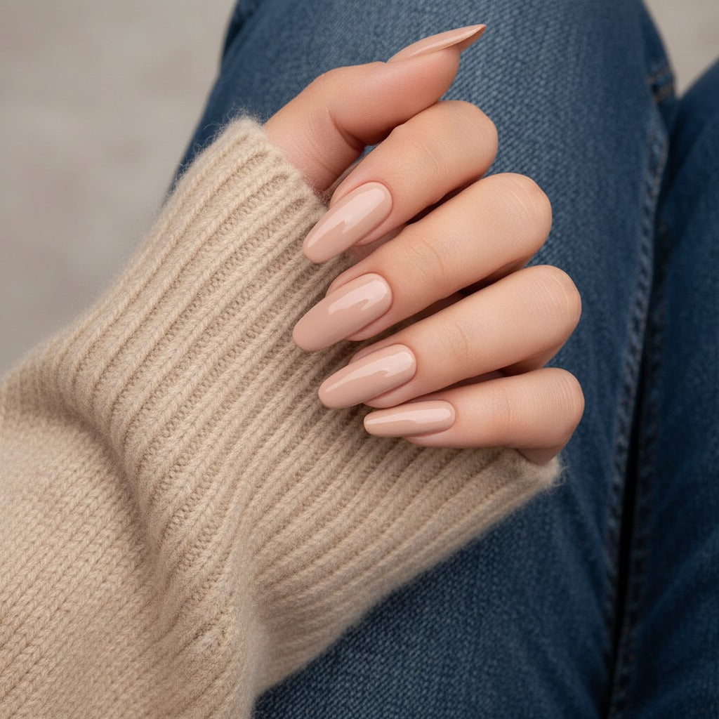 Winter Visual Idea Winter Visual Idea β Winter Nude Nails