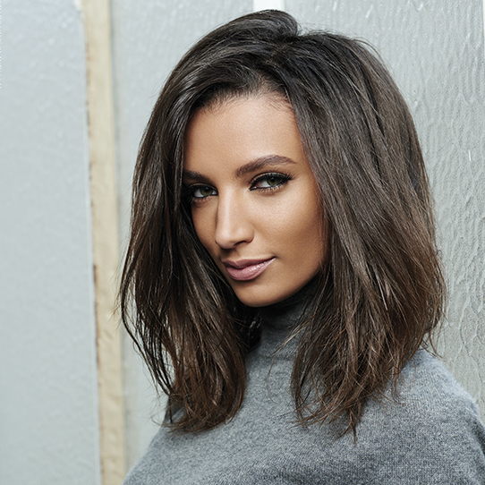 Dark Brown Layered Lob With Volume — Winter Shoulder Length Hairstyles
