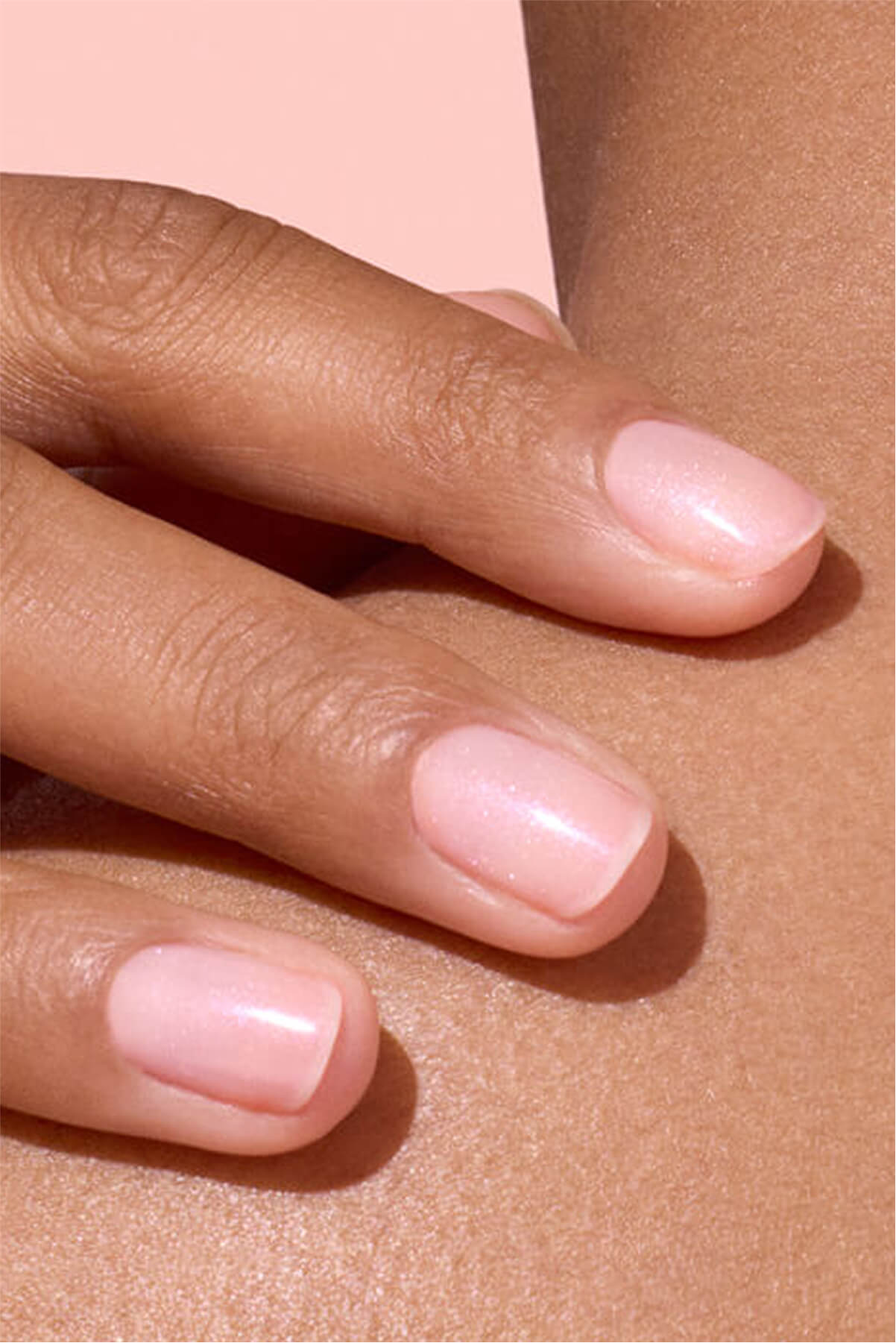 Sheer Pink Iridescent Shimmer Sheer Pink Iridescent Shimmer β Winter Nail Colors for Brown Skin
