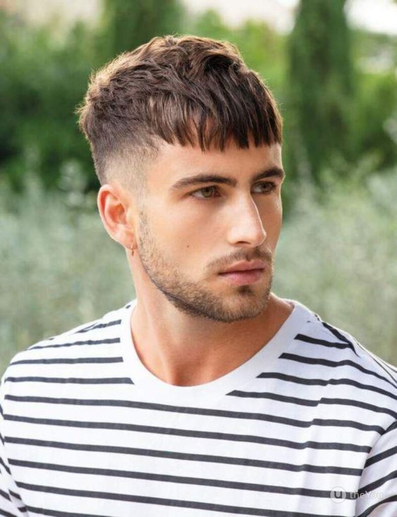 Dark Crop With Blunt Fringe — Winter Hairstyles for Men