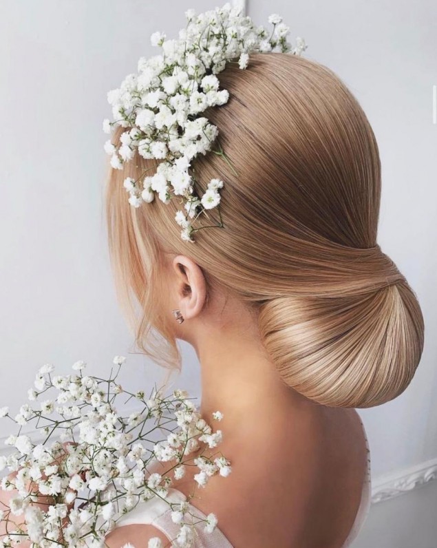Mid-Back Visual Idea — Winter Wedding Hairstyles