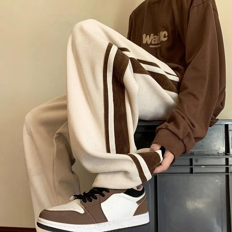 Relaxed Streetwear with Beige Corduroy Pants — Winter Streetwear Outfits