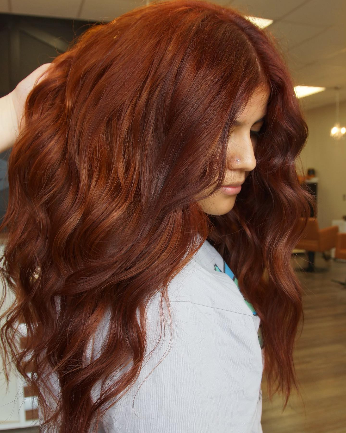 Vibrant Copper Mahogany Hue — Mahogany Hair Color