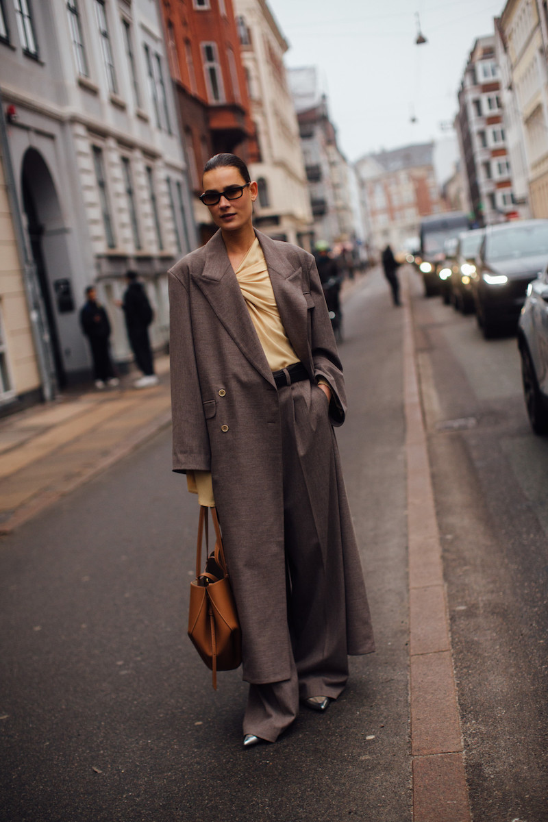 Avant-Garde Ensemble with a Pin-Adorned Oversized Blazer — February Outfits