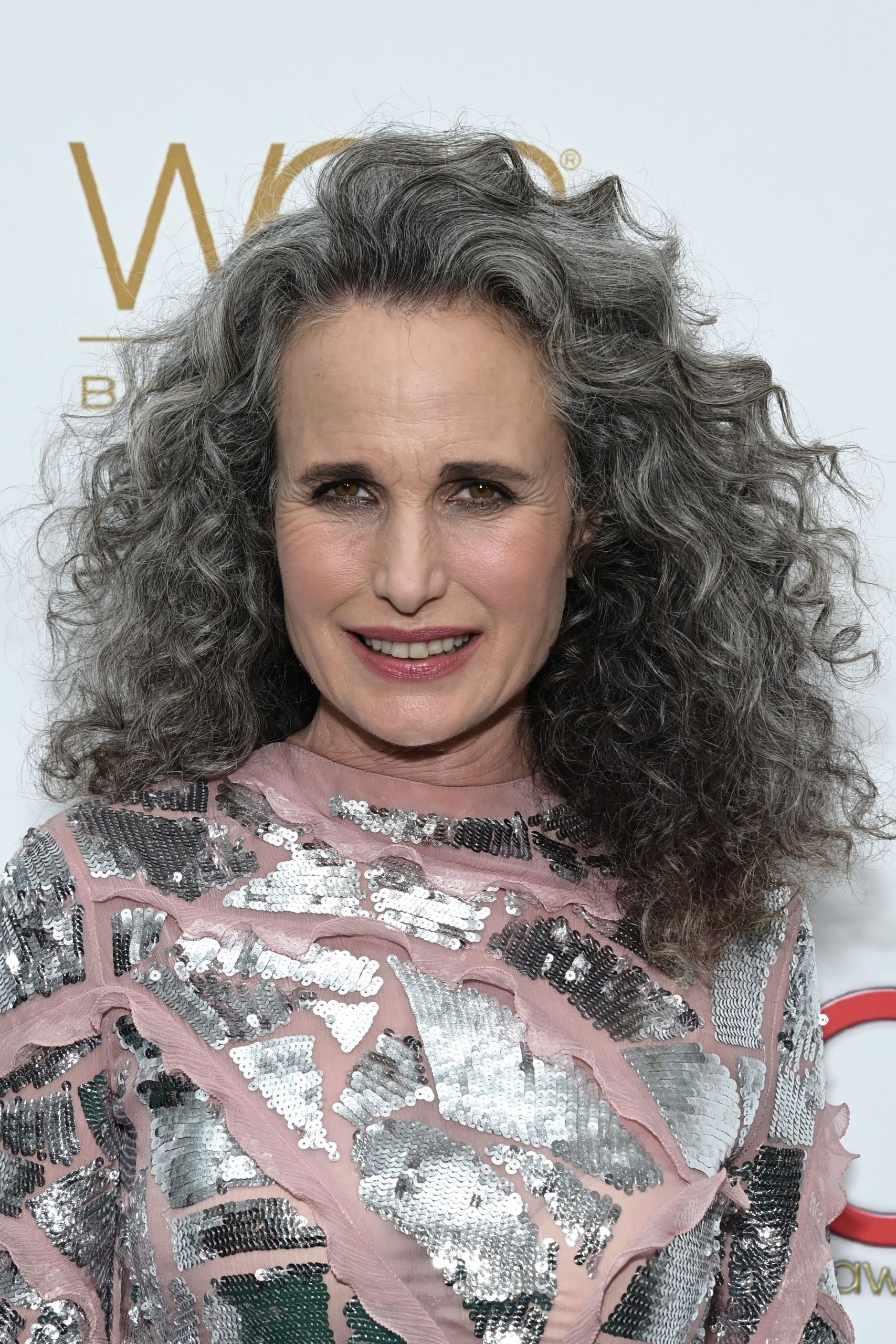 Mid-Back Length Gray Curls — Winter Hairstyles for Women Over 60