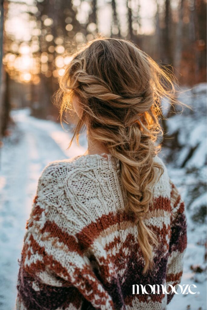 Thick Wavy Blonde Mid-Back Braid Thick Wavy Blonde Mid-Back Braid β Winter Braided Hairstyles