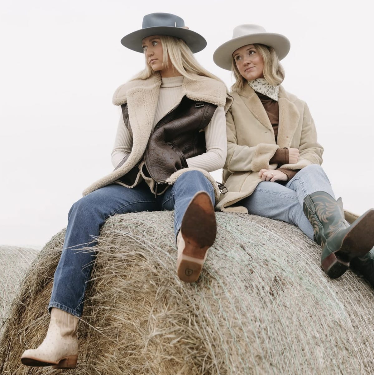 Shearling Vest and Cowboy Boots for Rustic Charm — Western Winter Outfits