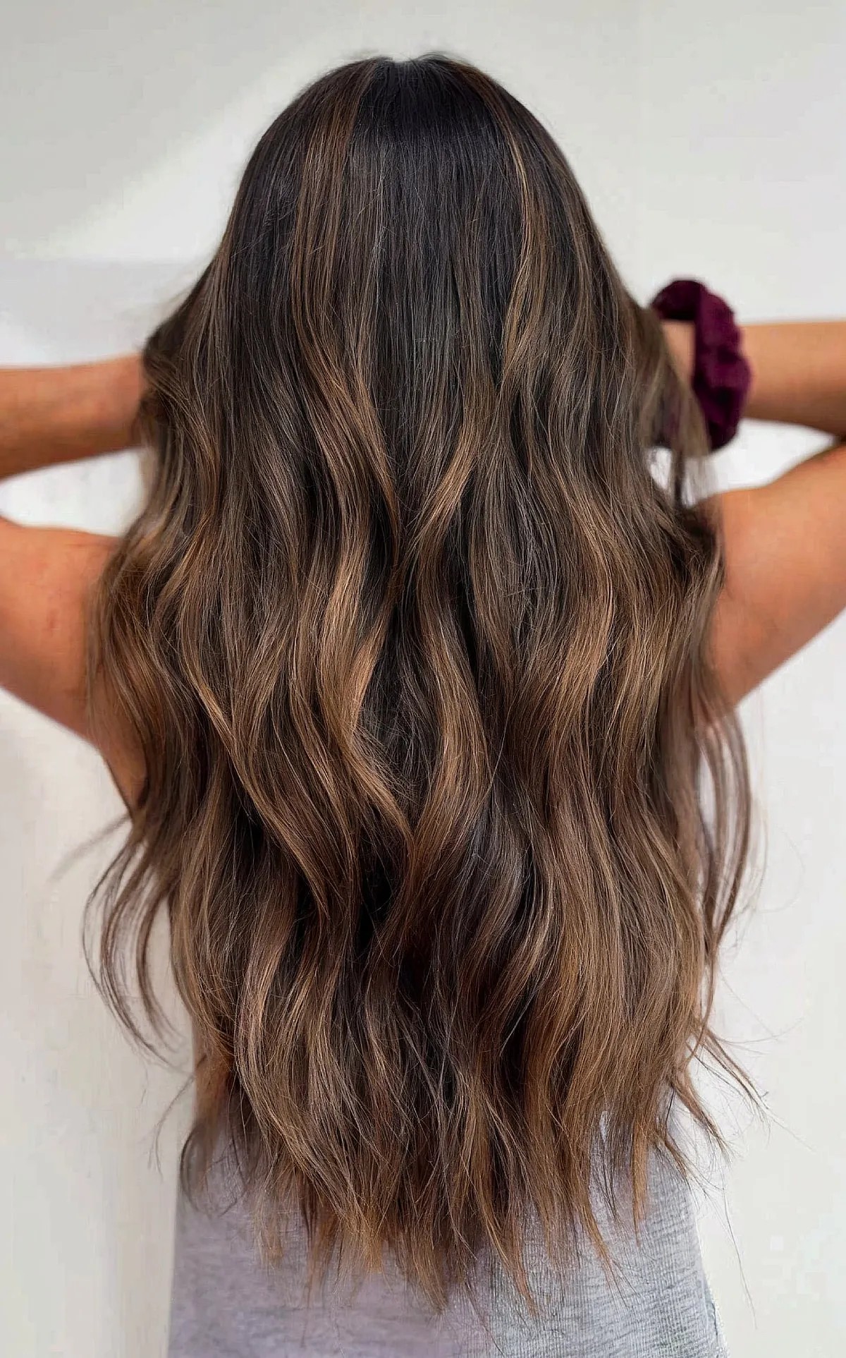 Dark Brown With Warm Brown Balayage — Winter Hair Colors for Brown Eyes