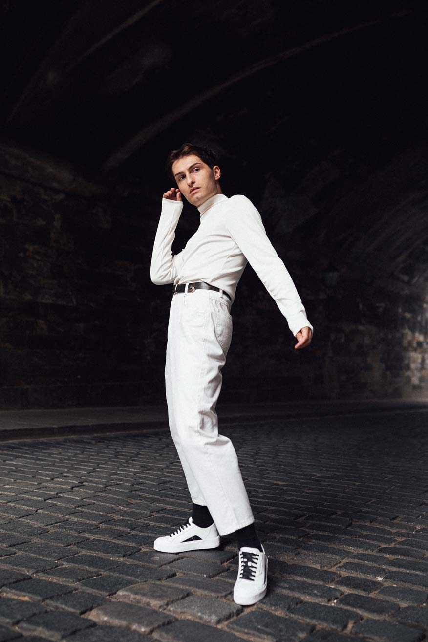 All-White Knitwear Ensemble All-White Knitwear Ensemble β Winter Outfits for Men