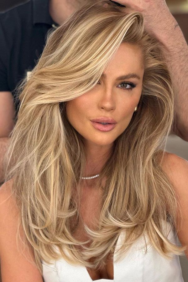 Long Layers Visual Idea Long Layers Visual Idea β Lowlights for Blonde Hair