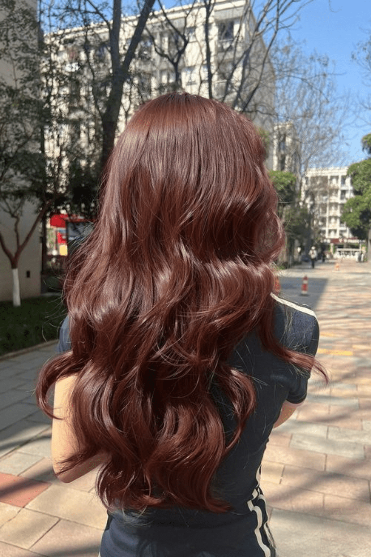 Mid-Back Deep Dark Auburn With Subtle Highlights — Winter Auburn Hair Color