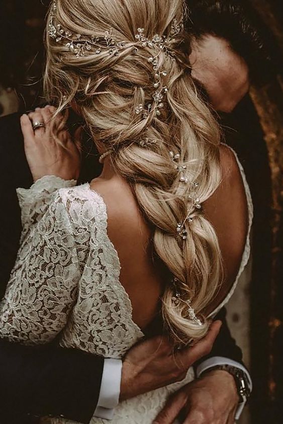 Back View Close Crop Visual Idea — Winter Wedding Hairstyles