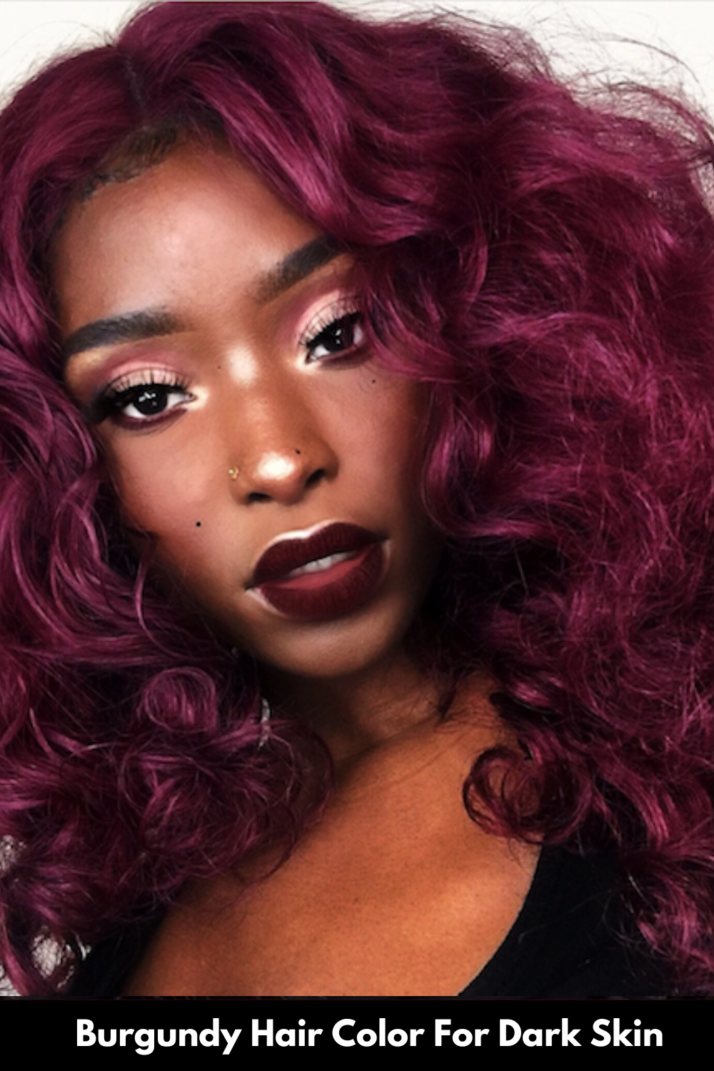Deep Burgundy Curls Deep Burgundy Curls β Winter Hair Colors for Black Women
