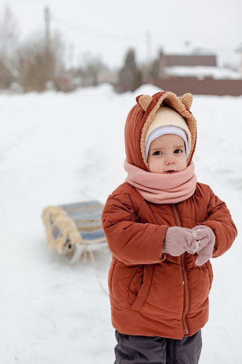 Rust Orange Puffer with Faux Fur Hood for Cold Weather Rust Orange Puffer with Faux Fur Hood for Cold Weather β Winter Outfits for Kids