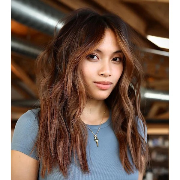Layered Bob Dark Brown Auburn Highlights Layered Bob Dark Brown Auburn Highlights β Winter Layered Haircuts